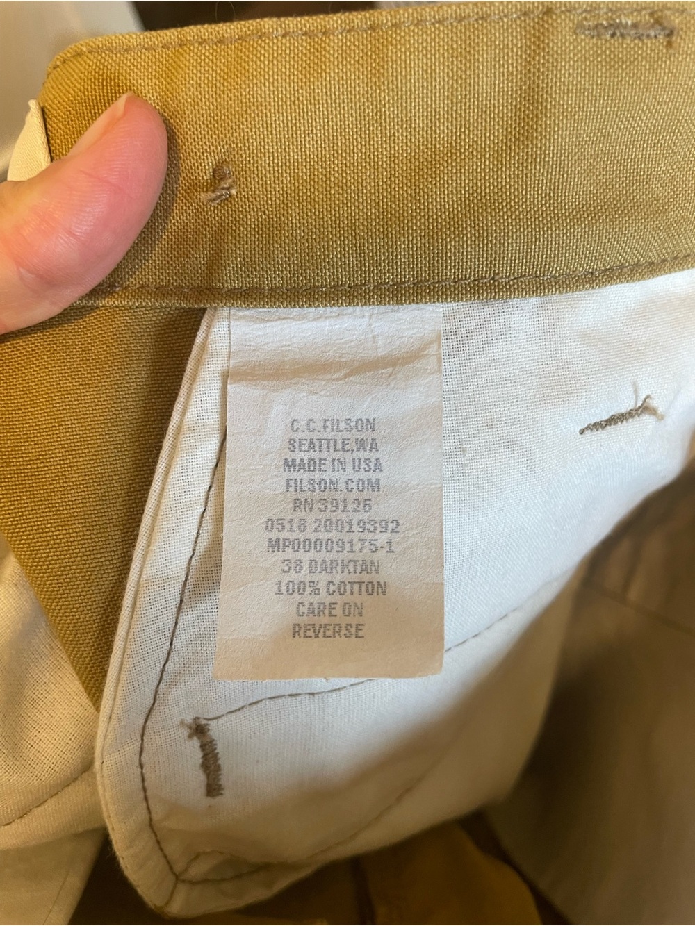 Filson Dark Tan Trousers With Leather Suspenders 38 - Picture 8 of 9